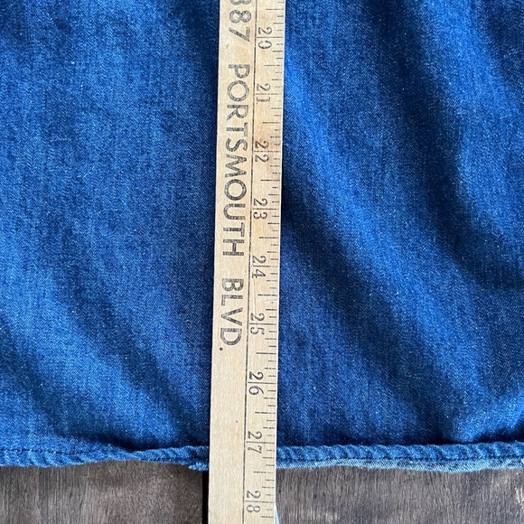 J Michelle Denim Dress Two Pockets Side Button Sleeveless Sz 13/14 Vintage USA - Picture 7 of 10